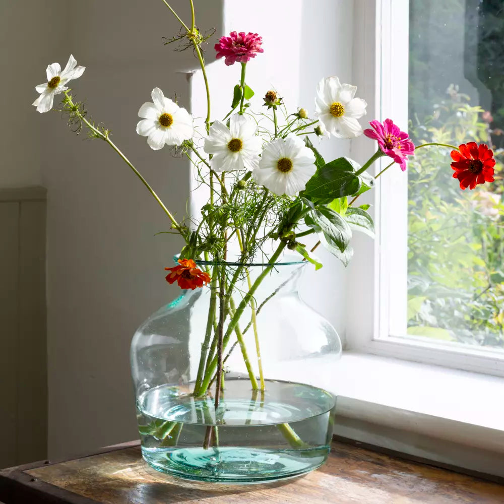 Recycled Large Glass Vase
