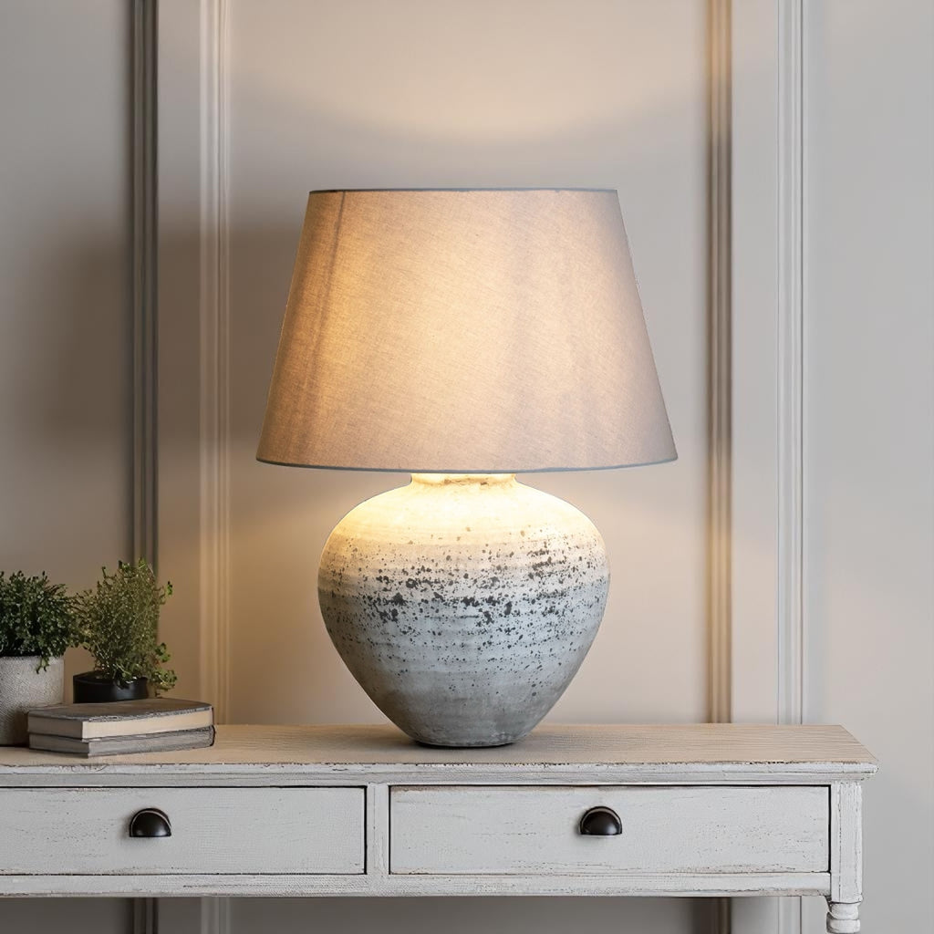 Belmont Speckled Stone Ceramic Table Lamp
