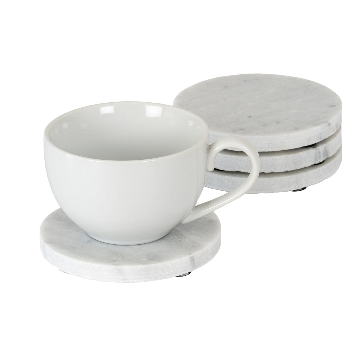 Round Marble Coaster Set of 4