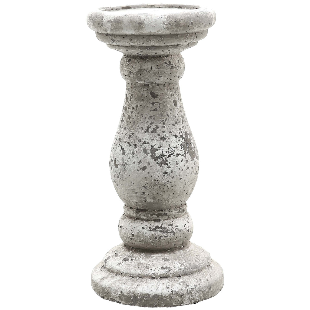 Small Stone Ceramic Column Candle Holder