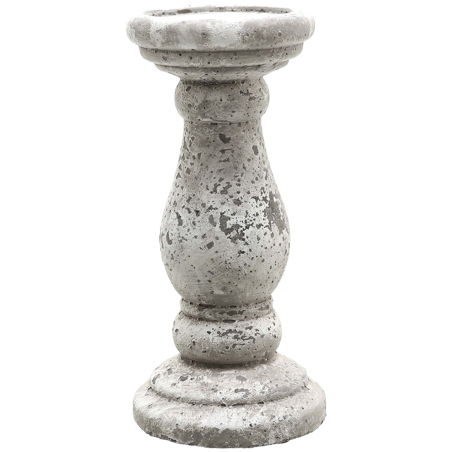 Small Stone Ceramic Column Candle Holder