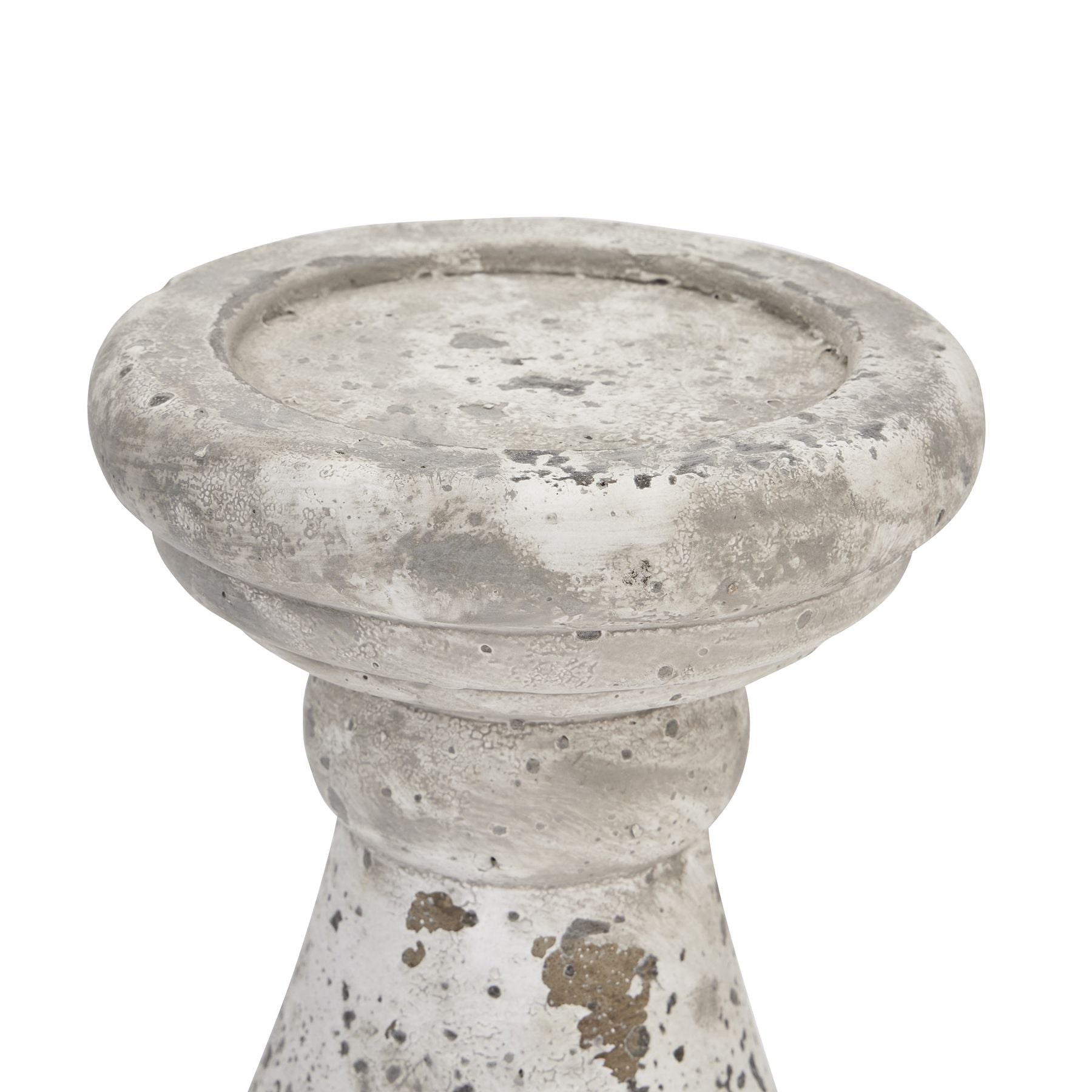 Medium Stone Ceramic Column Candle Holder