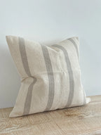 Solane Luxe Cotton Cushion 45cm × 45cm – Grey Stripe