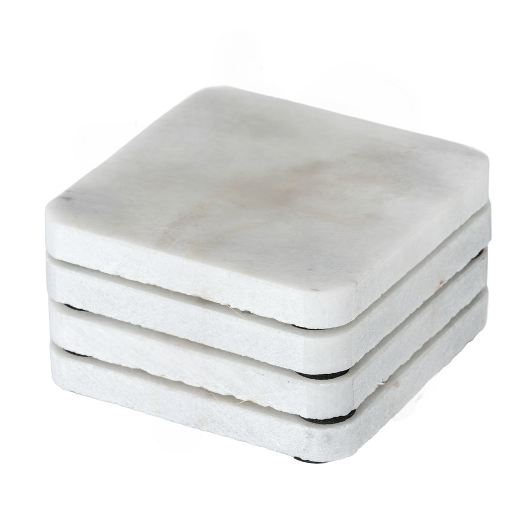 Square Marble Coaster Set of 4