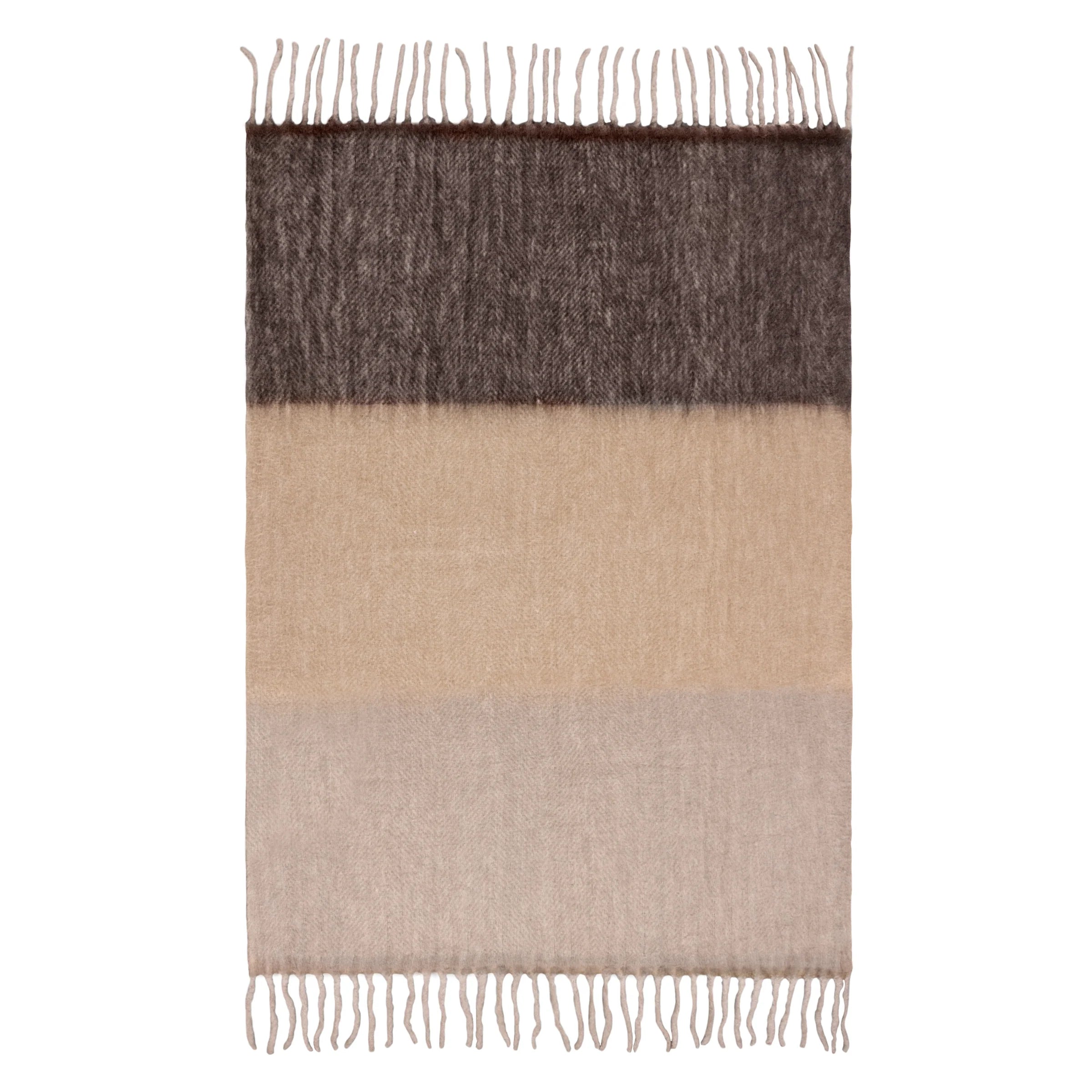 Tawny Ombre Wool Blend Throw