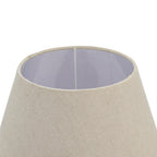 Beige lampshade with a purple interior on a white background
