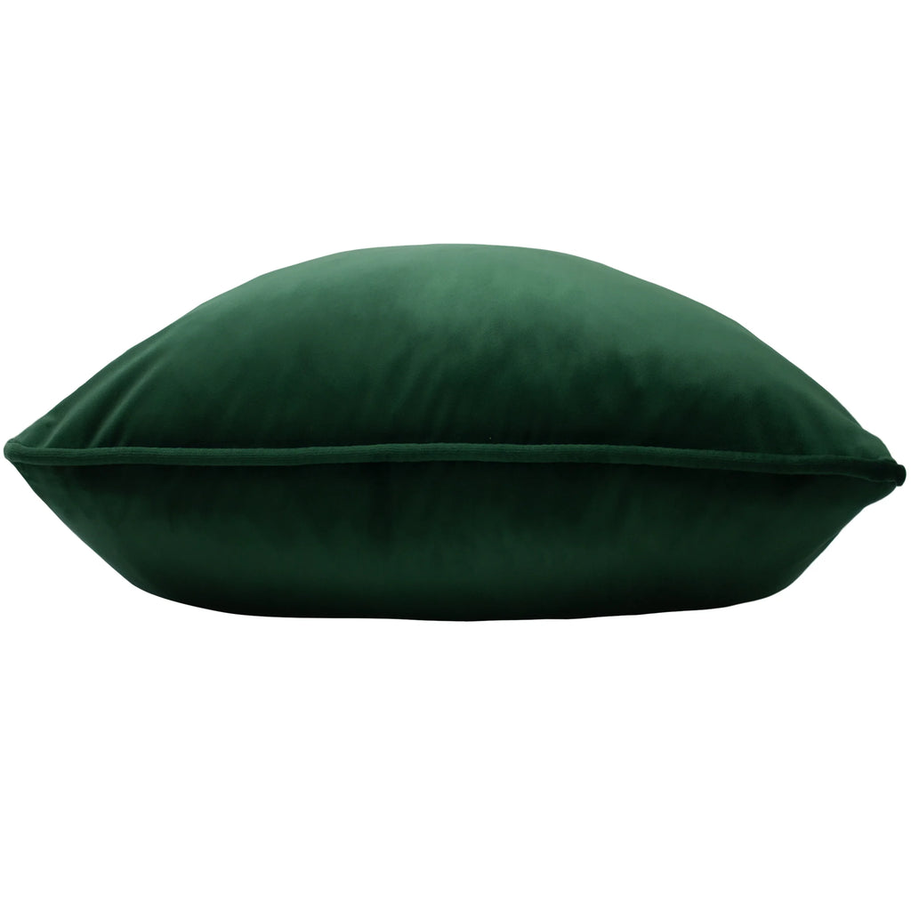 Velour Soft Velvet Cushion - Bottle Green