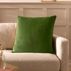 Velour Soft Velvet Cushion - Olive