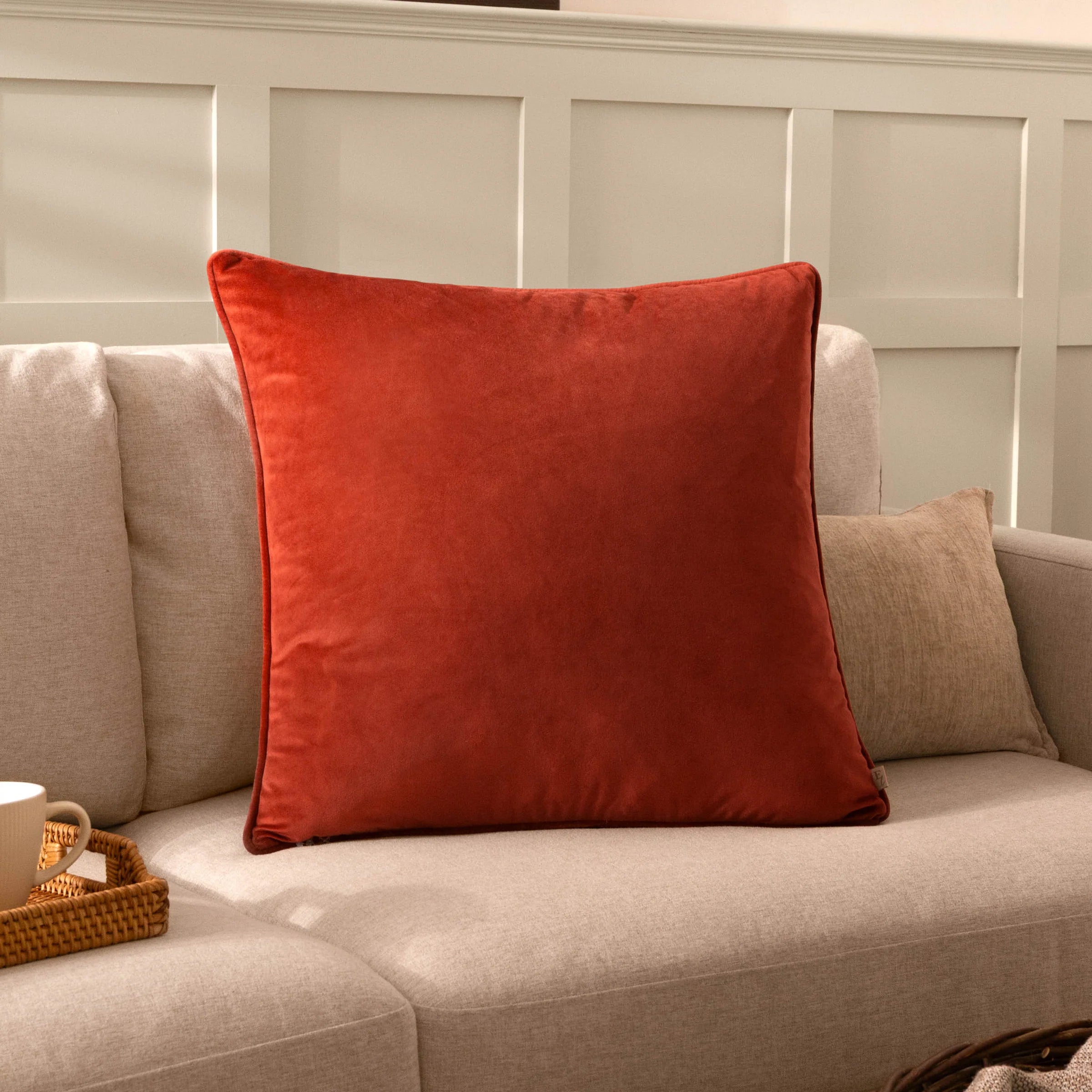 Velour Soft Velvet Cushion - Sunset