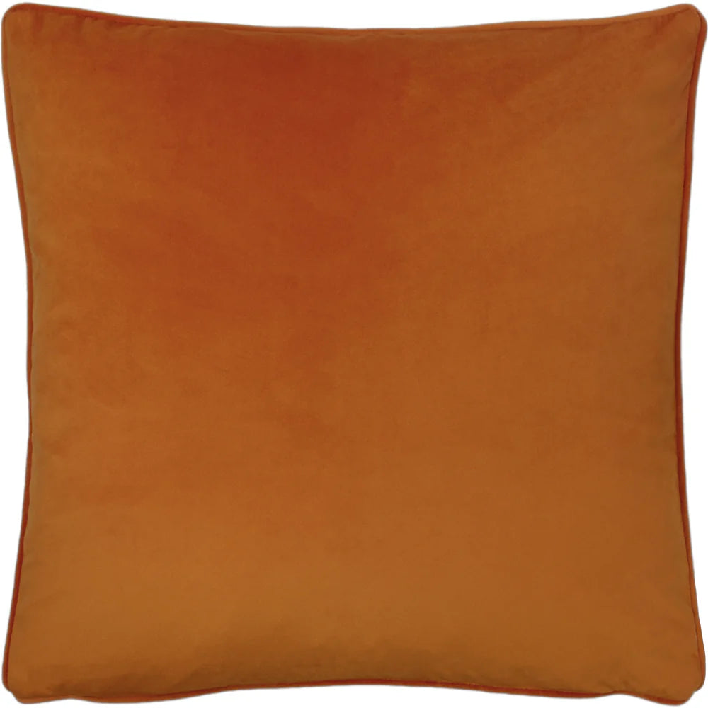Velour Soft Velvet Cushion - Tangerine