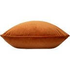 Velour Soft Velvet Cushion - Tangerine