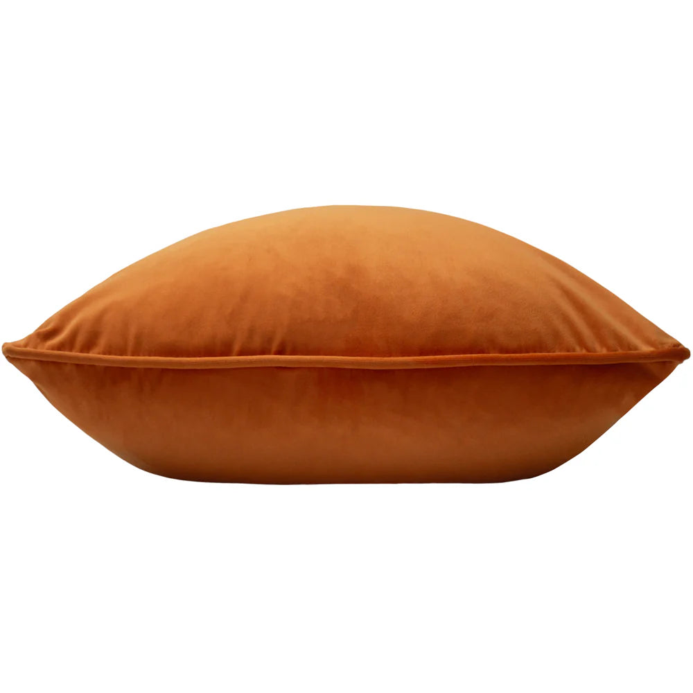 Velour Soft Velvet Cushion - Tangerine