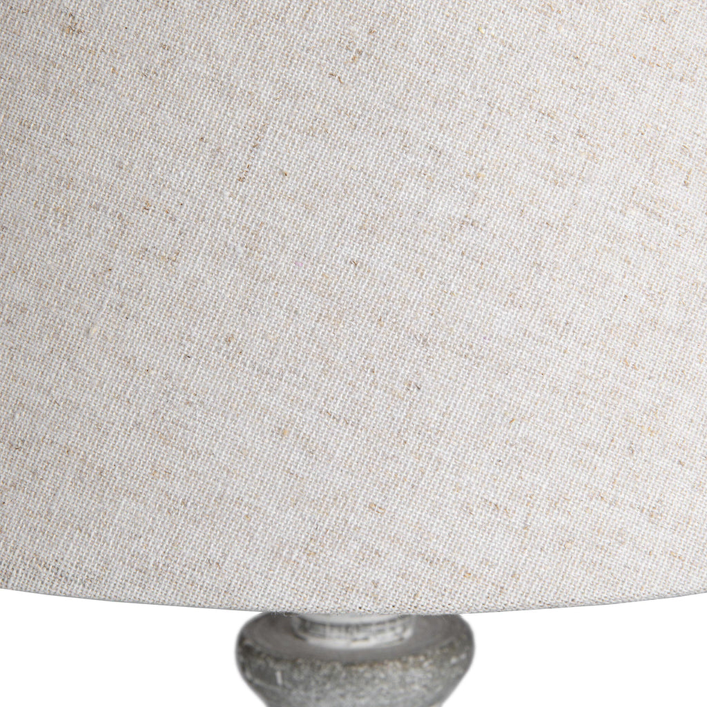 Close-up of a textured lampshade with a white background