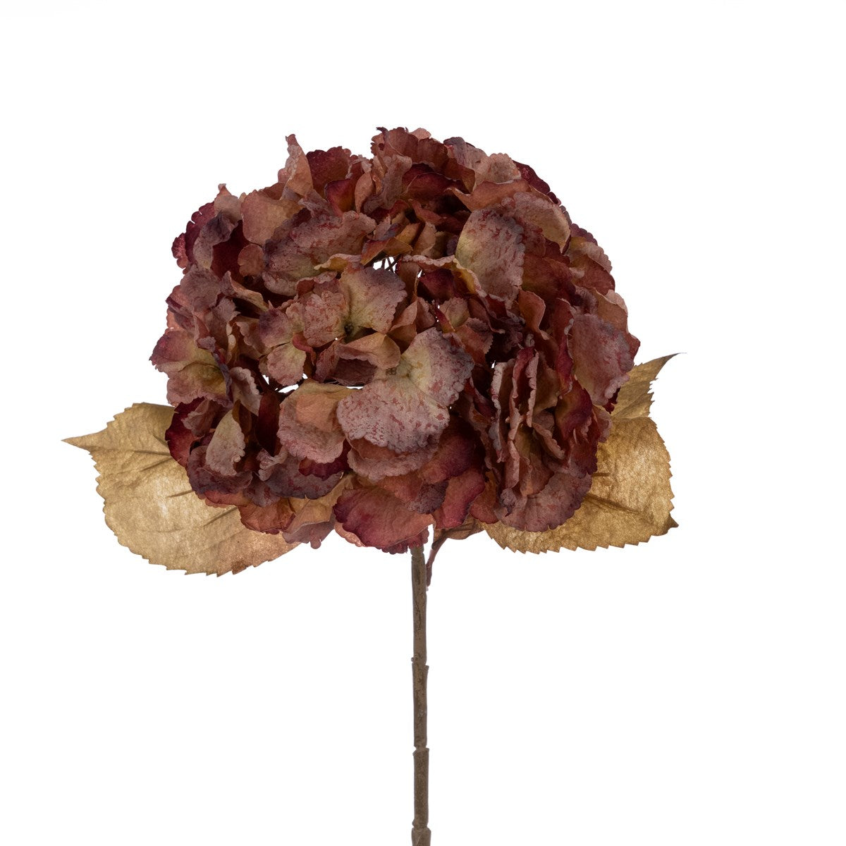 Vintage Burgundy Hydrangea Stem
