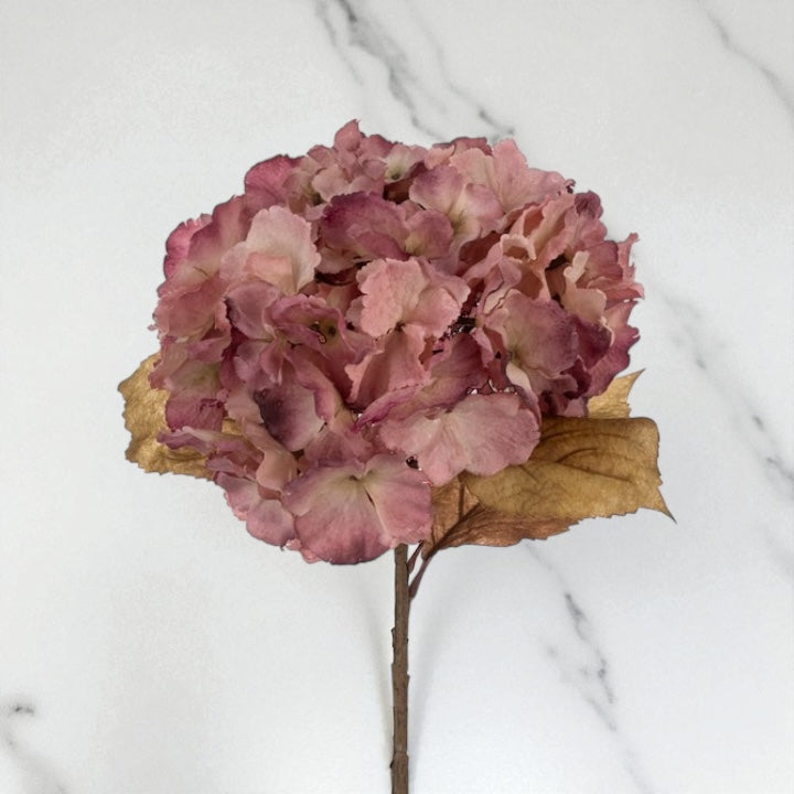Vintage Pink Hydrangea Stem