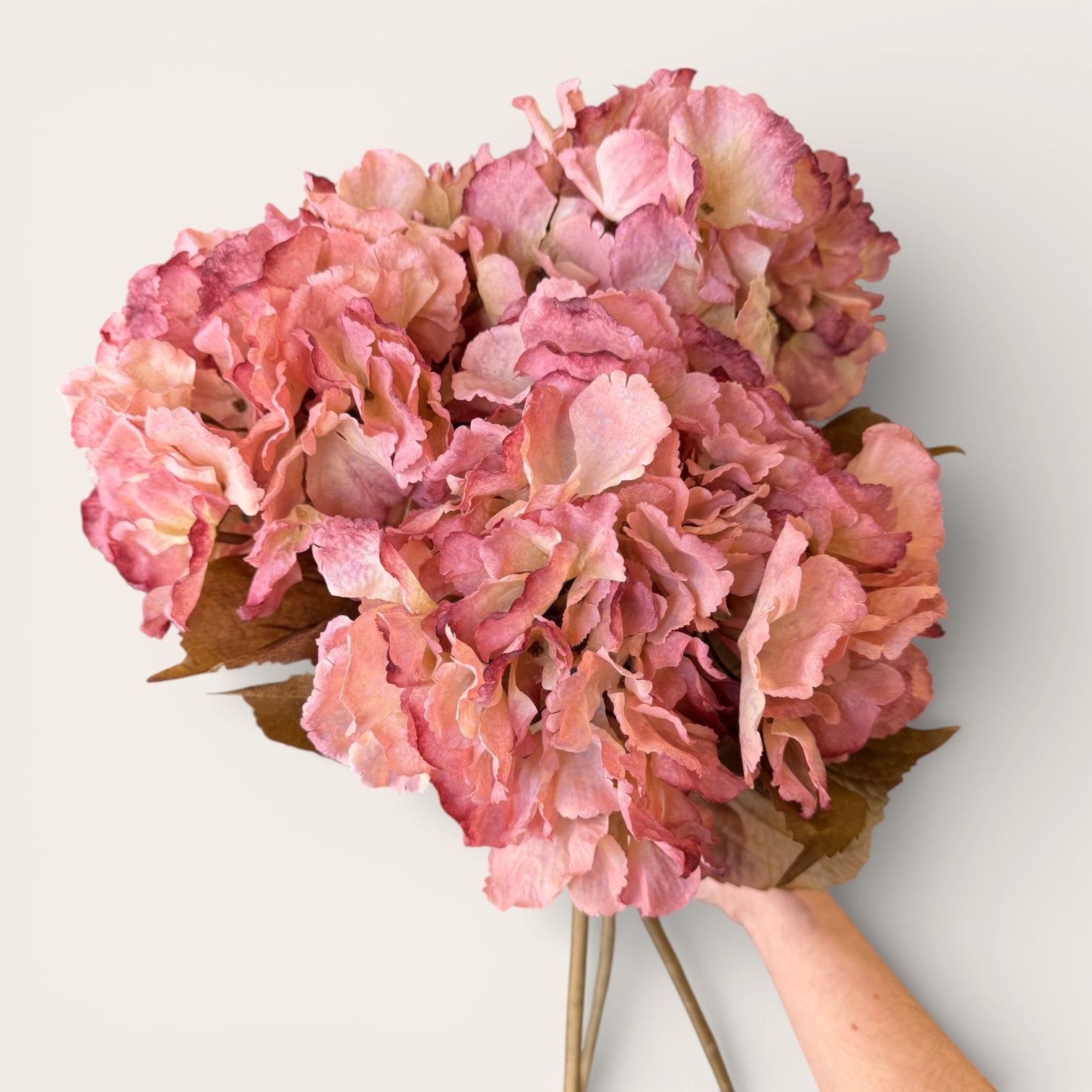 Vintage Pink Hydrangea Stem