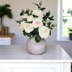 White Garden Rose with Bud
