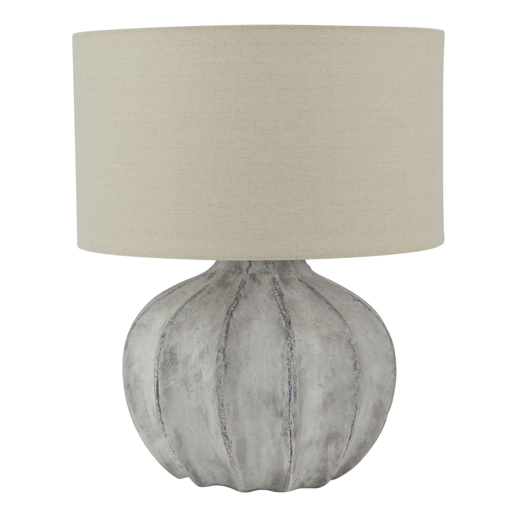 Aurelia Antique White Fluted Table Lamp