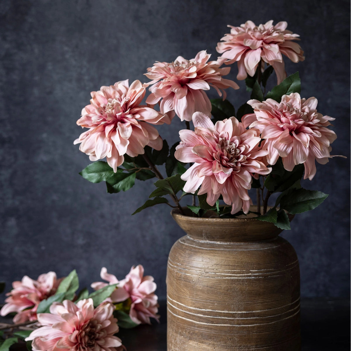 Pink Artificial Dahlia 'Flamingo'